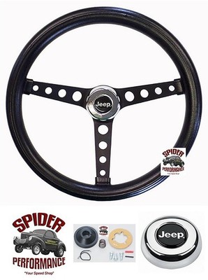 1967-1975 Jeep CJ5 CJ6 steering wheel 14 1/2'' CLASSIC BLACK