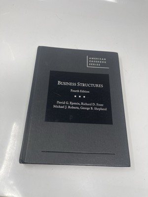Business Structures (American Casebook Series) - Hardcover - GOOD