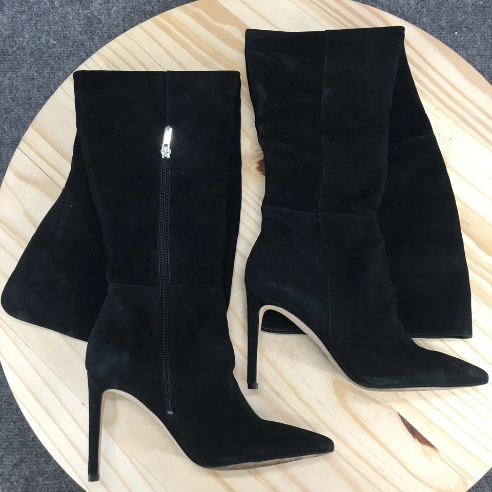 Sam Edelman Boots Womens 6 M Barnadette Tall Knee High Black Leather Pointed - Image 2 of 4