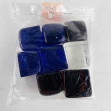 Bag Cube Color Glass Gems Pebbles Stones Flat Marbles for Vase Accents Crafts