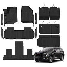 Floor Mats Cargo Liner for GMC Acadia 2024 2025 2026 Only 7 Seats All Wea...