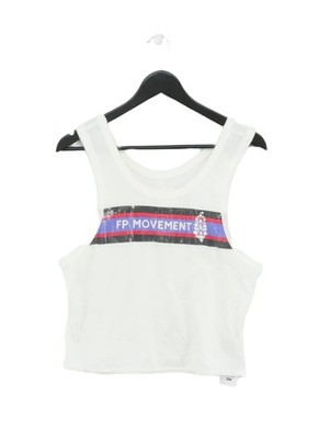 FP Movement - Free People Damen T-Shirt XL weiß 100% Baumwolle Basic