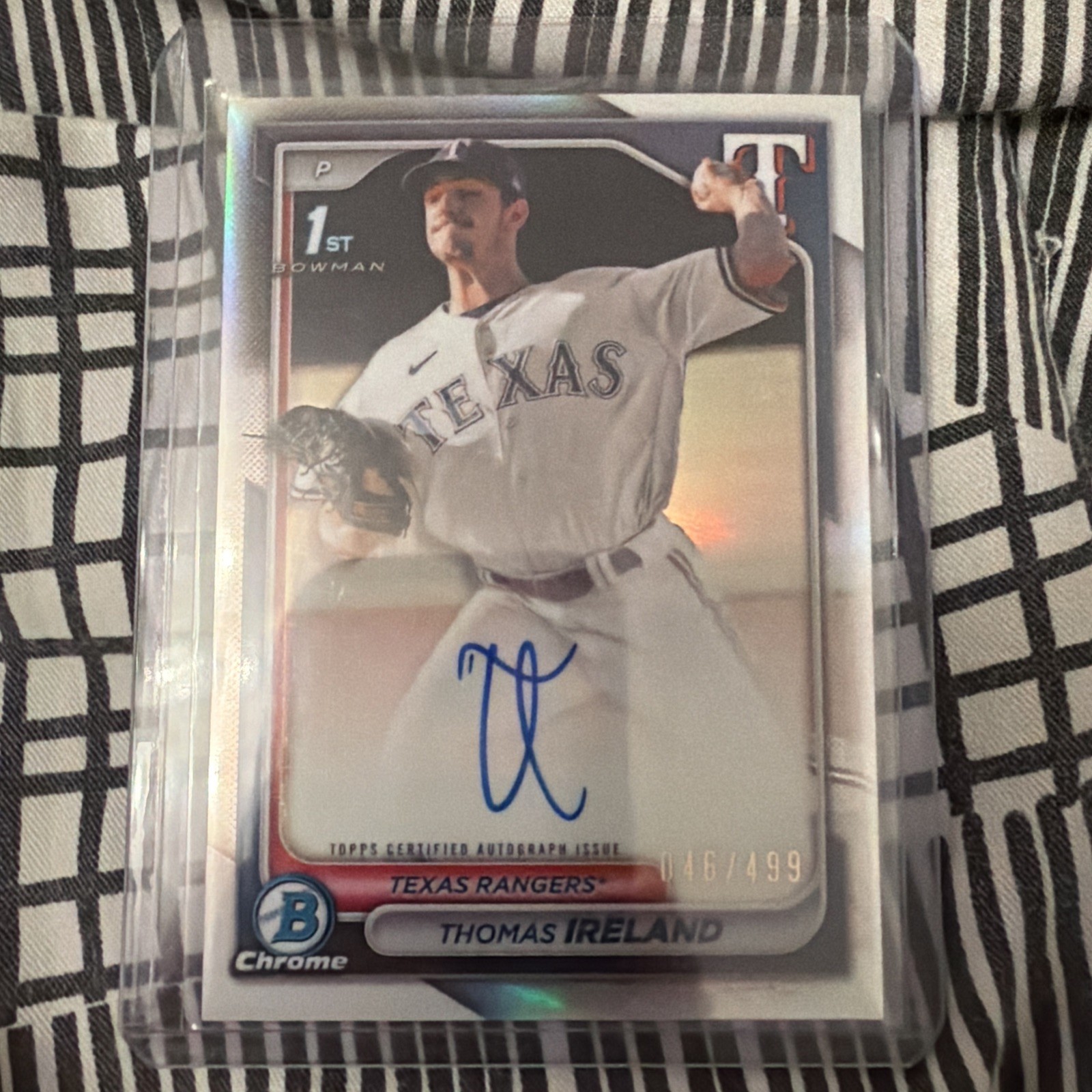 2024 Bowman Chrome - Prospect Autographs Thomas Ireland #CPA-TI Refractor /499