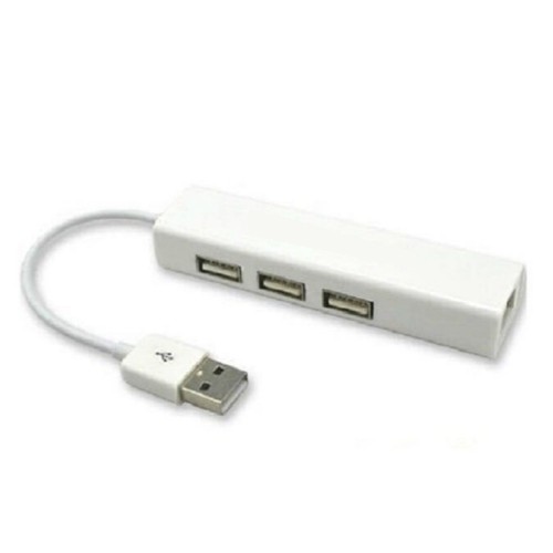 USB To RJ45 Hub 480Mbps High Speed PVC Copper Widely Compatible USB To Ether NEW - Afbeelding 12 van 12
