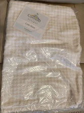 Carousel Designs Crib Skirt NEW Beige & White #20170110-40