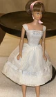 Vintage Barbie Movie Date #933 1962 Blue White Striped Dress #1