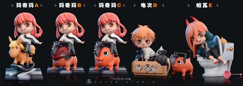 新品 TEMRAW.VTG CHAINSAW MAN DENJI MAKIMA Makima Denji Power XX YUN Studio Chainsaw Man Resin Collectibles