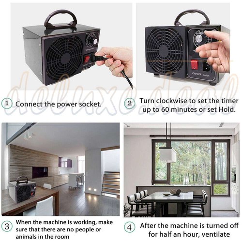 48G/H Portable Ozone Generator Air Purifier Machine Cleaner Ozonator Steriliser - Picture 3 of 12