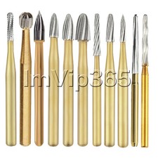 Dental Trimming Finishing Carbide Burs Drill Gold 7901/7803/7104/7404/7406/7408