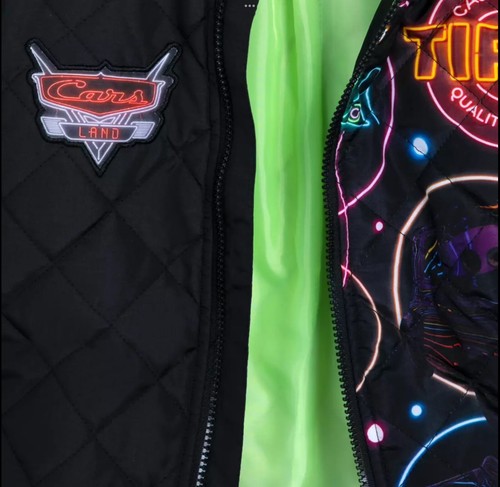 Disney Cars Land Neon Lights Hooded Jacket for Boys Size 7/8 NWT - Picture 4 of 5
