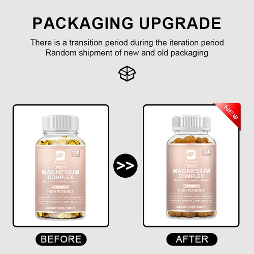 Triple Magnesium Complex 300mg Malate Citrate for Muscles Sleep Calm Energy - Picture 8 of 9