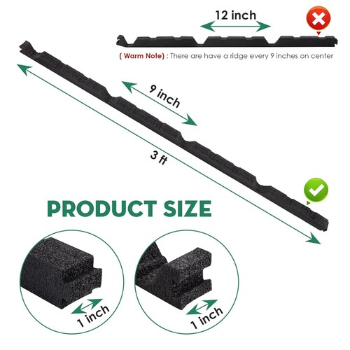 R Panel Foam Closure Strips 9 Fits for Metal Corrugated Roofing outer 10Pcs - Picture 2 of 2