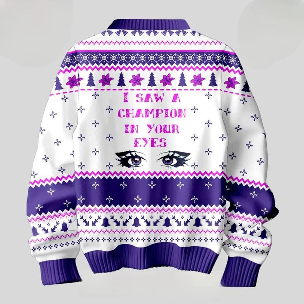 Shakira Purple Ugly Christmas Sweater