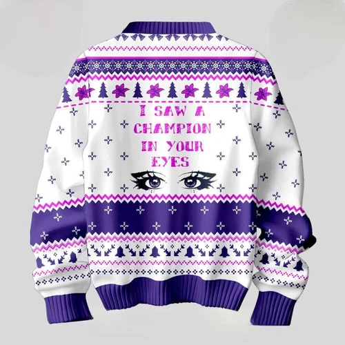 Shakira Purple Ugly Christmas Sweater