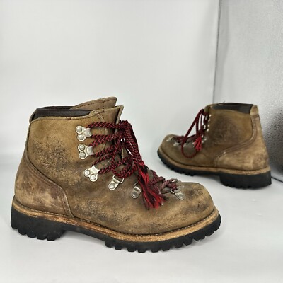Vintage Vasque Mountaineering Style Hiking Boots Vasque Vintage Mountaineering Hiking Boots 7 Leather Made In  main image 4