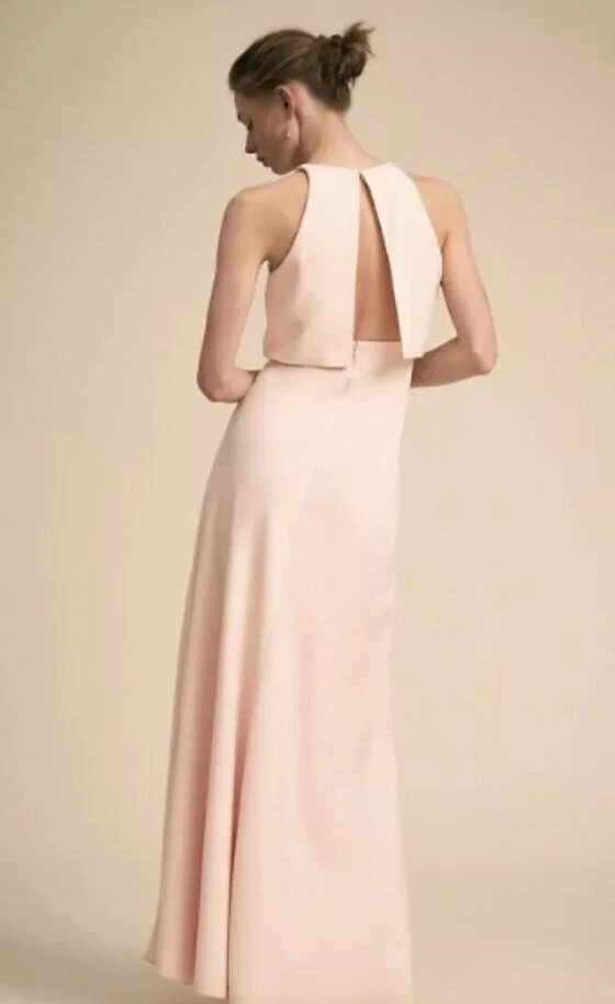 BHLDN Jill Stuart Iva Crepe Maxi Dress In Pink Size 6
