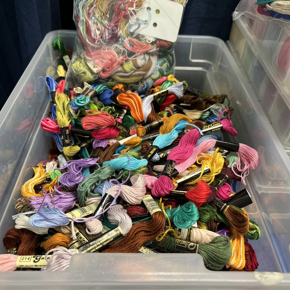 Embroidery Floss. Huge Lot. 415+ Skeins. 5 Full Bobbin Boxes. + More S9 - Image 2 of 4