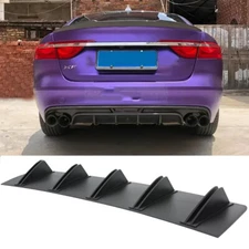 Black Rear Bumper Lip Diffuser Shark 5 Fins Lower Chin Spoiler For Jaguar X250