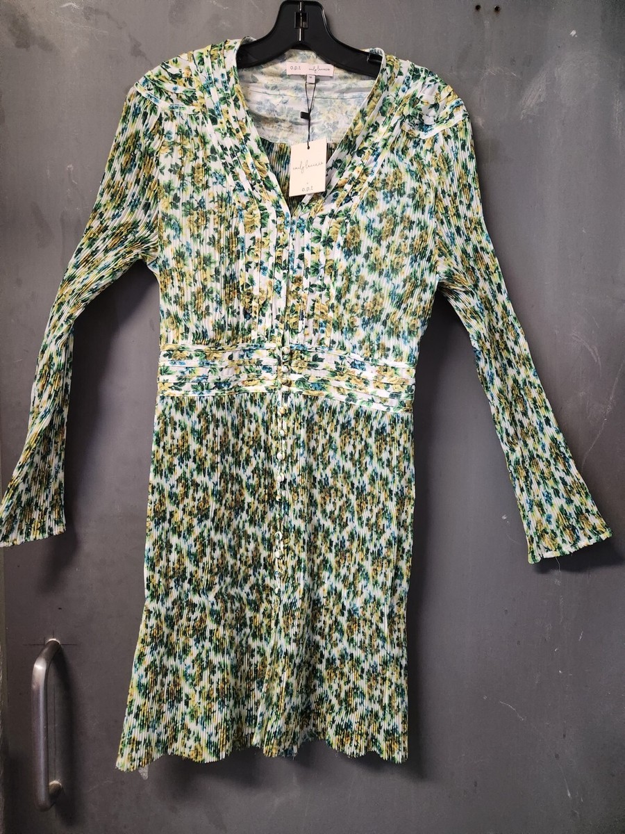 OPT One Pretty Time Large Green Floral Print Dress | eBay