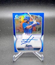 2023 Bowman Chrome 1st Auto Blue Refractor /150 Ronny Simon Rays True Blue SP RC