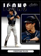 2022 Panini Absolute #I-10 Christian Yelich Icons Retail Milwaukee Brewers
