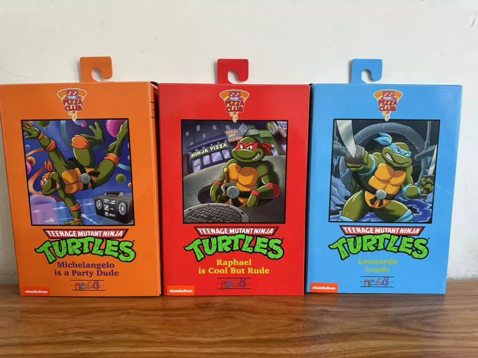Neca Teenage Mutant Ninja Turtles Pizza Club Action Figures Brand
