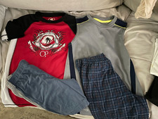 OP  Starter Boys Sz 6-8 4piece LOT New and Used Mixed shorts athletic Shirts