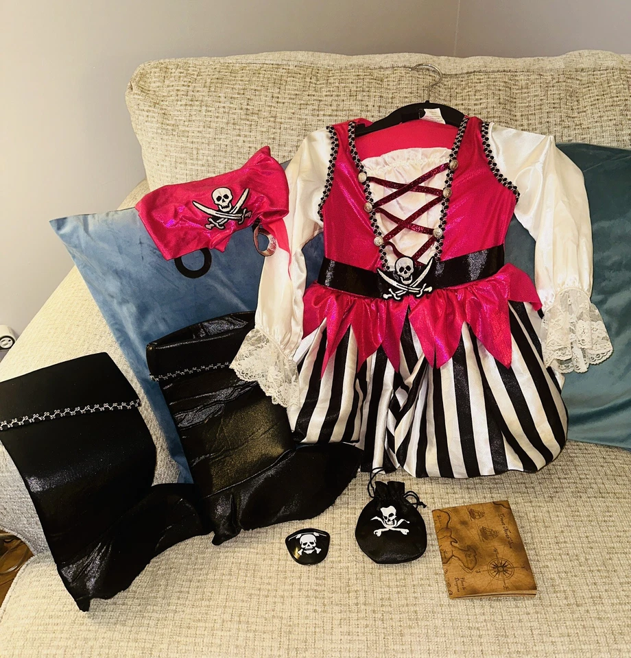 Auténtico Disfraz de Pirata para Niños Talla 6x Mapa del Tesoro y Más Teatro o Danza Foto 2 de 4