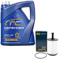 MotoröL Set 10W-40 5 Liter + ÖLfilter FüR Seat Skoda Fabia I VW Golf IV 1.9 2.3