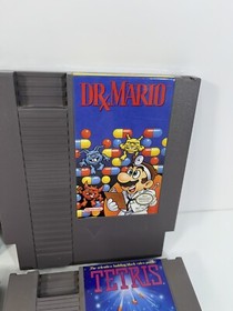 Lote de 4 juegos de rompecabezas NES Tetris Dr Mario Pipe Dream Yoshi limpios probados funciona