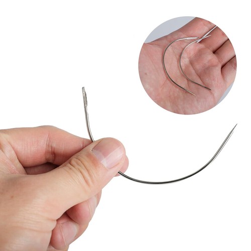 4x Stainless Steel Sewing Curved Needle For Repair Carpet Leather Canvas Tools - Picture 7 of 13