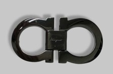  295 Salvatore Ferragamo Men's Gray Gancini Buckle Belt  Buckle Only 