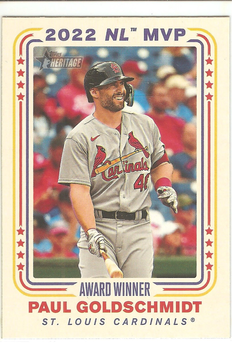 2023 TOPPS HERITAGE PAUL GOLDSCHMIDT AWARD WINNERS BASEBALL CARD
