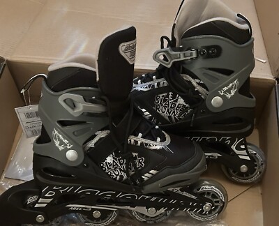 Rollerblade Bladerunner Phoenix Boys Adjustable Fitness Inline - Black/Silver