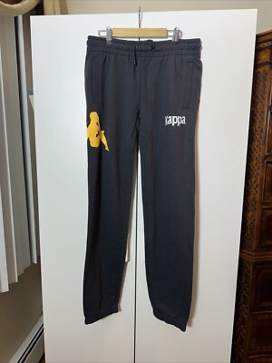 Kappa Authentic Ambatomainty Black Sweatpants Jogger Woman Sz Small Athleisure