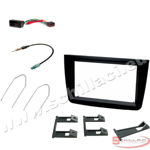 Mascherina 2DIN Autoradio Per Fiat Idea 2005+ - Adattatore Grigio Con Kit Fissaggio