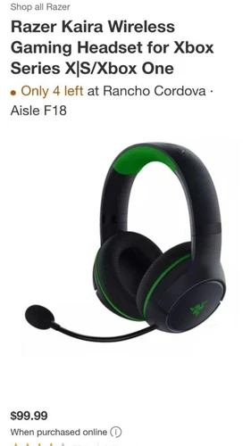 Razer Kaira Wireless Multi-Platform Gaming Headset - Black