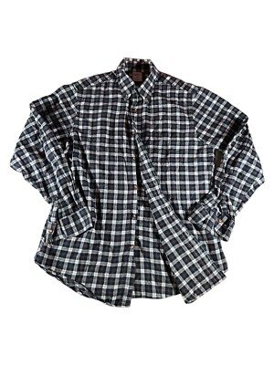Brooks Brothers Shirt Adult Medium White Regent Fit Tartan Plaid Flannel Men's