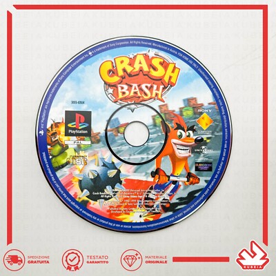 CRASH BASH - FIRST PRINT DISC ONLY - ITALIAN PS1 SONY PLAYSTATION 1 BANDICOOT
