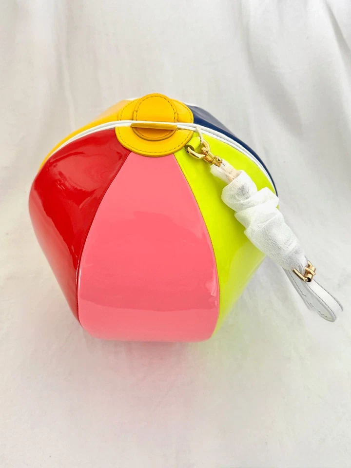 Bolso sin asas MOSCHINO Couture Jeremy Scott esfera multicolor bola de playa muñeca Foto 4 de 4