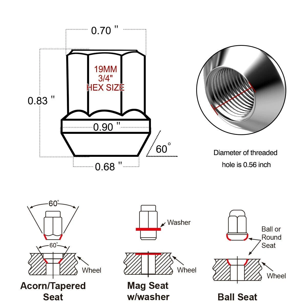 Wheel Lug Nut Size Guide Torque Spec Chart, 43 OFF