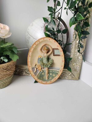 Gemälde Ballerina - 3D Wanddeko - Reliefeffekt - Vintage Stil