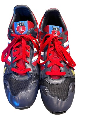 ADIDAS 2008 ZX 800 JESSE OWENS 1936 USA OLYMPIC NAVY BLUE RED