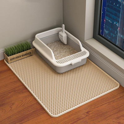 Cat Litter Mat, 45X26/35X24/30X22/24X18 Inch Double Layer Cat Litter Box Mat, EV