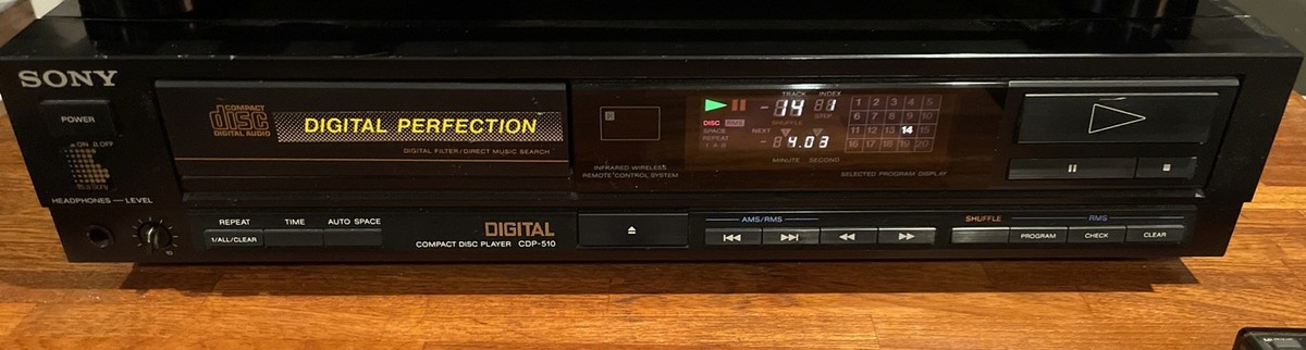 Sony CDP-510 CD Player Single Slot Compact Disc Home Audio