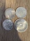 Lot of (4) 1/4 oz .999 Fine Silver Rounds – Mixed Designs