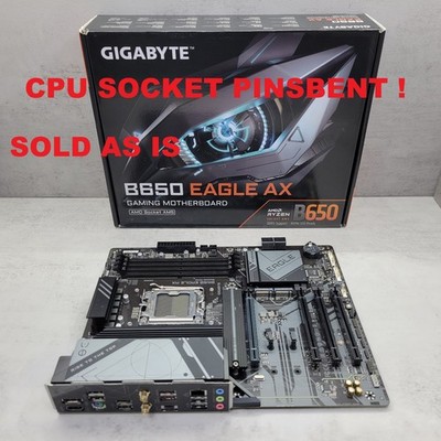 GIGABYTE B650 Eagle AX AM5 LGA 1718 AMD B650 Motherboard [CPU Socket Pins BENT]A