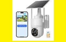 4G LTE Cellular Security Camera PTZ No WiFi Solar Outdoor Night Vision SIM Card