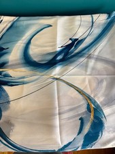 2 blue and gold swirls 18x18 pillow covers indoor