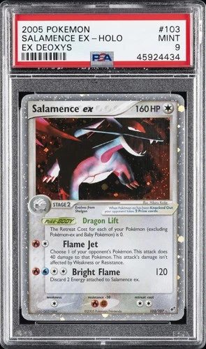 2005 POKEMON EX DEOXYS #103 SALAMENCE EX-HOLO PSA 9